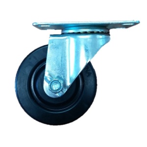 3" x 1" Swivel Caster, Hard Rubber Wheel, 125 lb Capacity