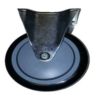 3" x 1-1/4" Rigid Caster, Poly-Pro Wheel, 250 lb Capacity