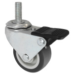 2" x 13/16" Swivel, (TP) Thermo-Pro Wheel, 3/8-16 X 1-1/2" Stem, Tech Lock Brake