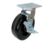 8" x 2" Swivel, (PH) Phenolic Wheel, Top Lock Brake