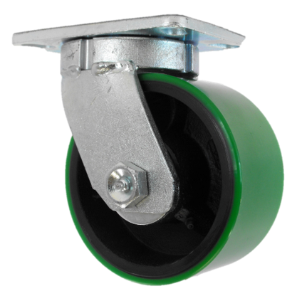 6" x 3" Kingpinless, (PU) Polyon Steel Wheel