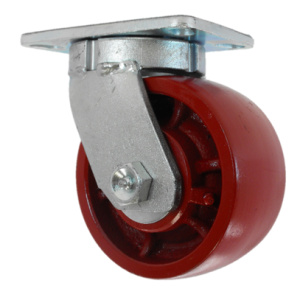 10" x 3" Kingpinless, (CD) Crowned Ductile Steel Wheel