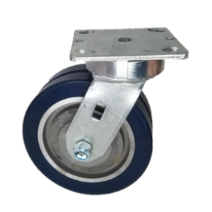 6" x 2" Kingpinless, (DW) Dual Polyurethane Wheel, Precision Ball Bearing