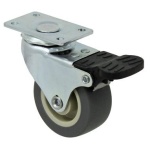 2" x 13/16", Swivel, (TP) Thermo-Pro Wheel, Tech Lock Brake