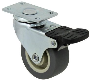 2" x 13/16", Swivel, (TP) Thermo-Pro Wheel, Tech Lock Brake