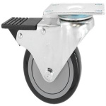 6" x 1-1/4" Swivel, (PP) Poly-Pro, Precision Ball Bearing, Total Lock Brake