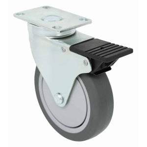 3" x 1-1/4" Swivel, (TP) Thermo-Pro Wheel, Precision Ball Bearing, Total Lock Brake (B&C1401)