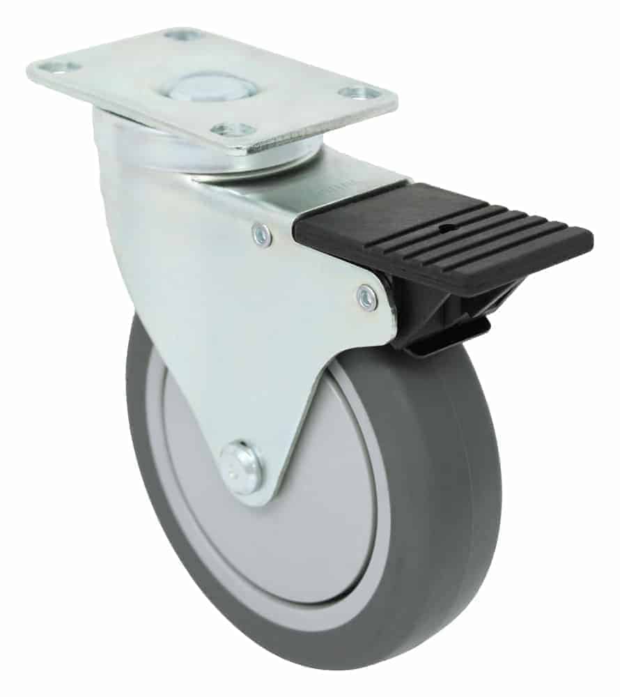 5" x 1-1/4" Swivel, (TP) Thermo-Pro Wheel, Total Lock Brake
