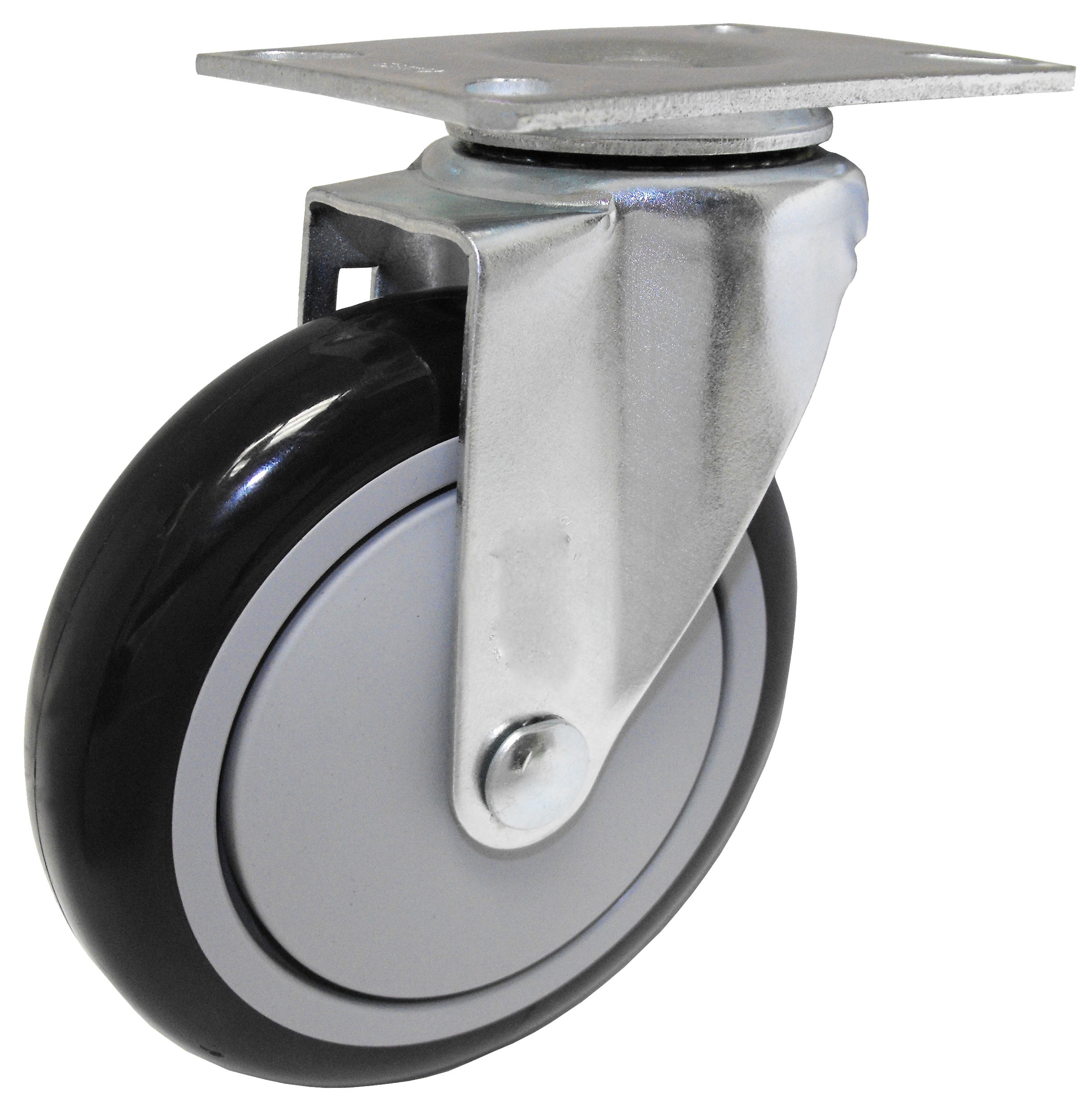 6" x 1-1/4" Swivel, (PP) Poly-Pro Wheel, Precision Ball Bearing