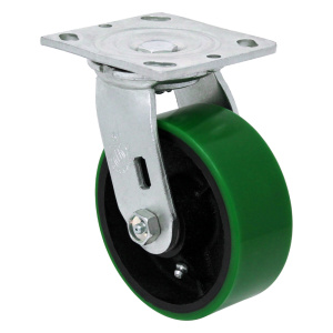 5" x 2" Swivel, (PU) Polyon Steel Wheel