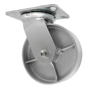 8" x 2" Swivel, (SS) Semi-Steel Wheel, 10-1/8" OAH