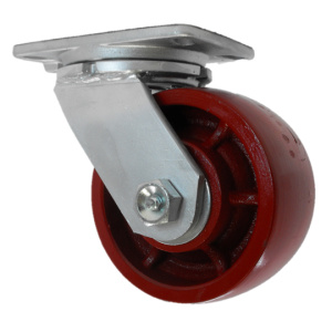 12" x 3" Swivel, (CD) Crowned Ductile Steel Wheel