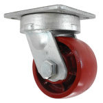 10" x 3" Extreme Duty Kingpinless, (CD) Crowned Ductile Steel Wheel, Taper Roller Bearing