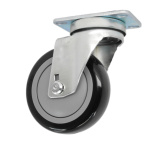 6" x1-1/4" Swivel, (PP) Poly-Pro, Precision Ball Bearing